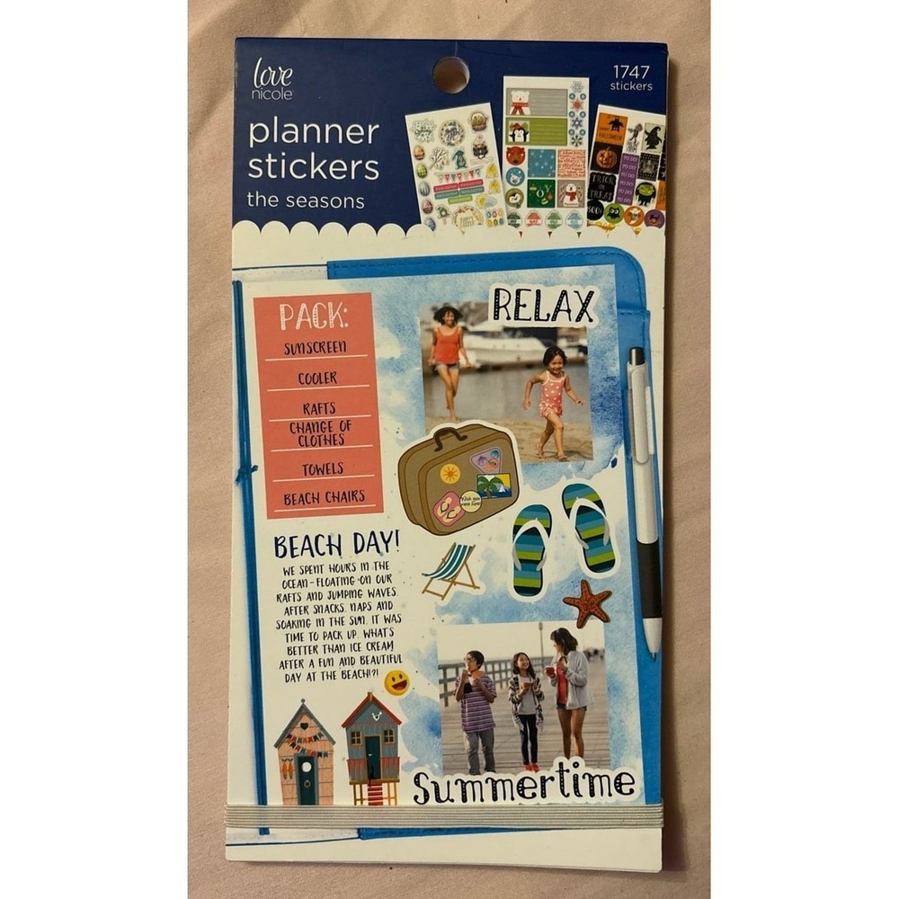 NEW Love Nicole Super Pack of Planner/Agenda Stickers, The Seasons, 1747ct